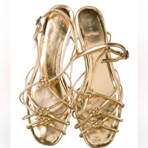DOEN Corsica Gold Sandals. Size 39. Worn twice.